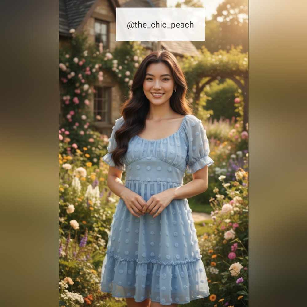 Inspired Hearts Sky Blue Dress 👗